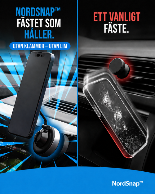 NordSnap™ magnetfäste – fäst mobilen var du vill